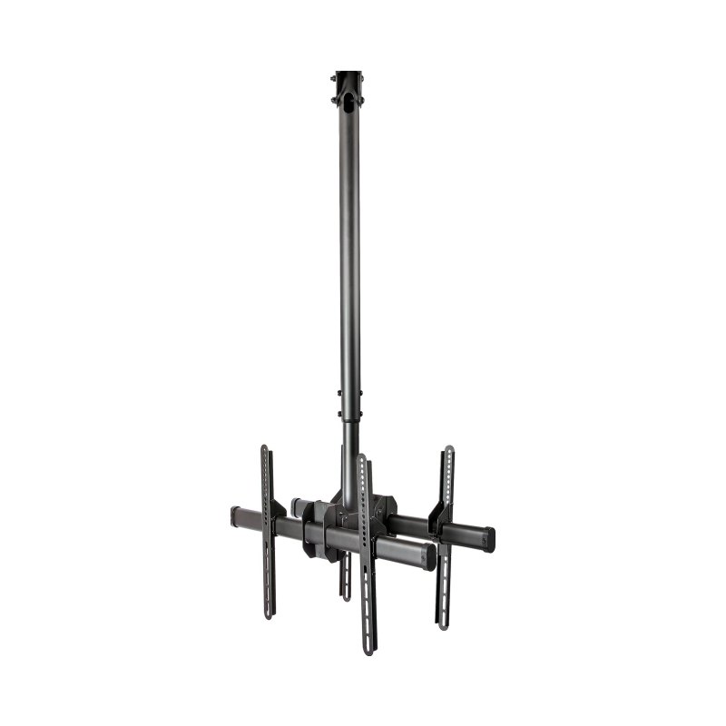 StarTech.com Dual TV Ceiling Mount - Back-to-Back Heavy Duty Hanging Dual Screen Mount with Adjustable Telescopic Pole - Tilt/Swivel/Rotate - VESA Bracket for 32”-75" Displays