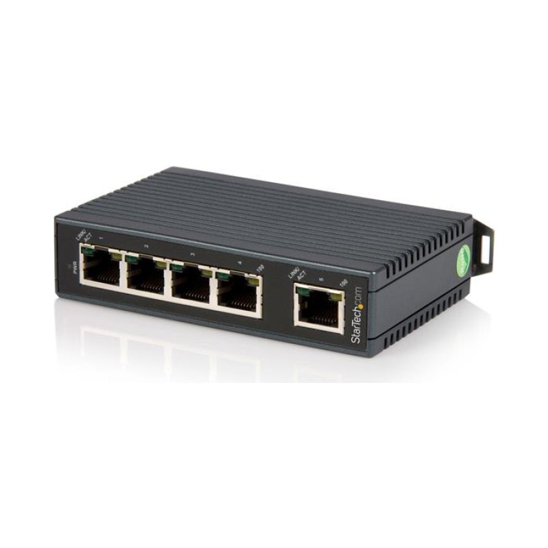 StarTech.com 5-Port Industrial Ethernet Switch - DIN Rail Mountable - TAA