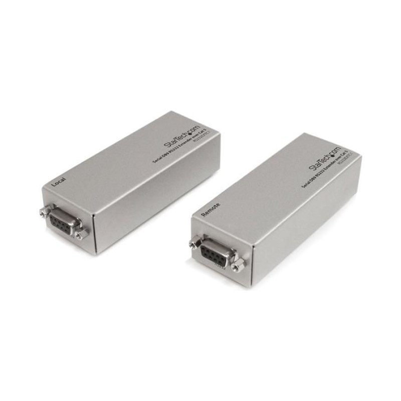 StarTech.com RS232 Serial over Cat5 Extender, 1 km (3300 ft) Range, Plug & Play, No Software, DB9 Serial Extension - TAA