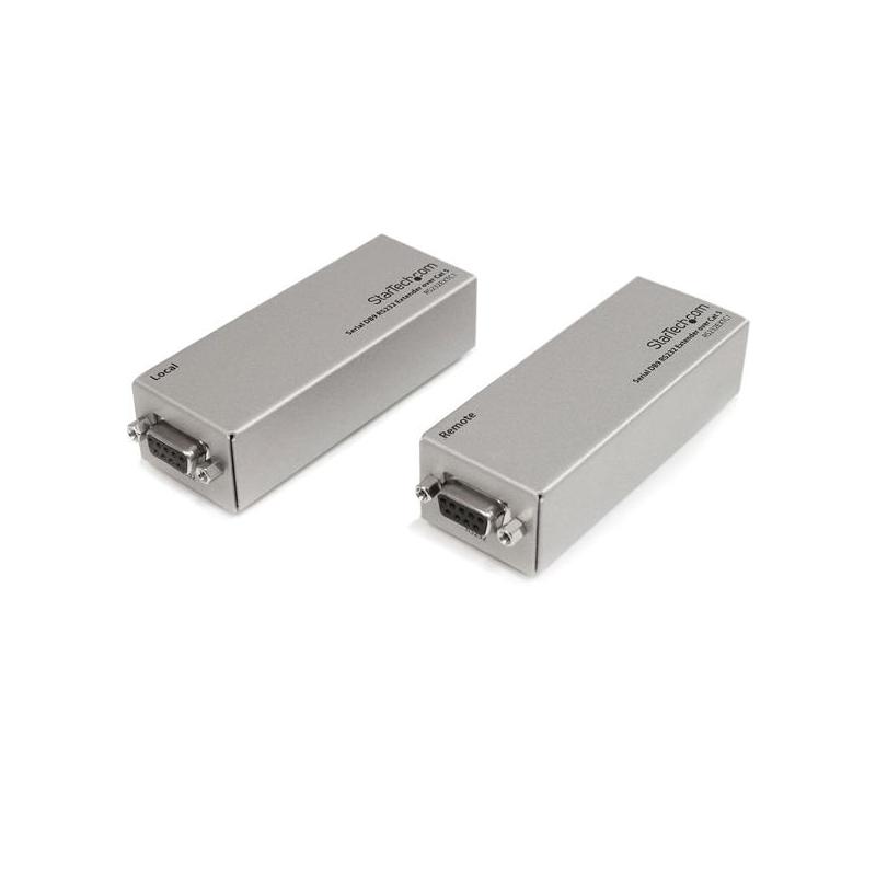 StarTech.com RS232 Serial over Cat5 Extender, 1 km (3300 ft) Range, Plug & Play, No Software, DB9 Serial Extension - TAA