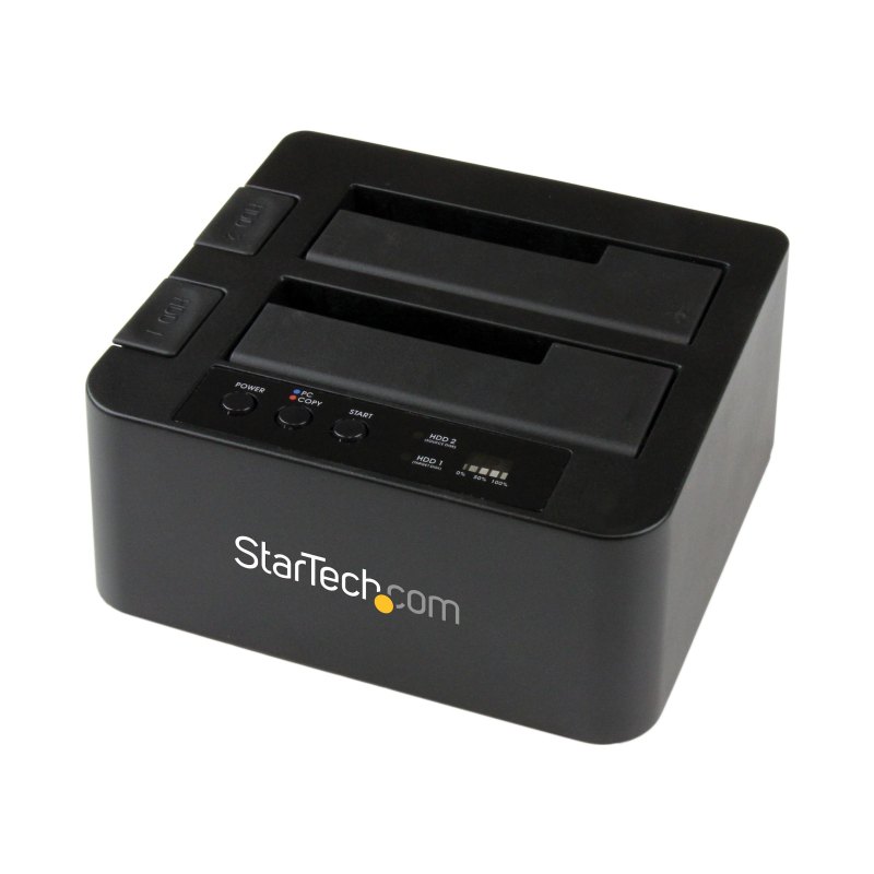 StarTech.com Dual Bay Hard Drive Duplicator, Standalone USB 3.0 (5 Gbps) / eSATA to 2.5/3.5" SATA III HDD/SSD Cloner/Copier, Hard Drive Docking Station, Hard Disk Cloner