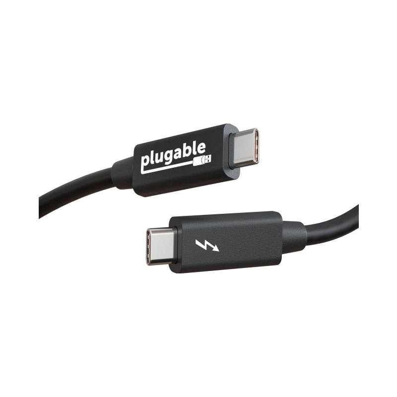 Plugable Technologies Windows Transfer Cable 6.6ft (2m), Thunderbolt 10Gbps, Bundled with Bravura Software for Windows PC to PC Migration - Unlimited Uses. Works between Thunderbolt, USB4 PCs