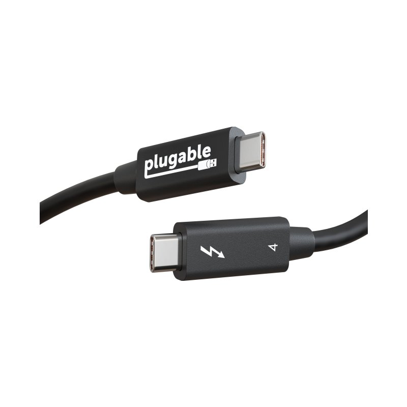 Plugable Technologies Thunderbolt 4 Cable [Thunderbolt Certified] 3.3ft USB4 Cable with 100W Charging, Single 8K or Dual 4K Displays, 40Gbps Data Transfer, Compatible with Thunderbolt, USB4, USB-C - Driverless