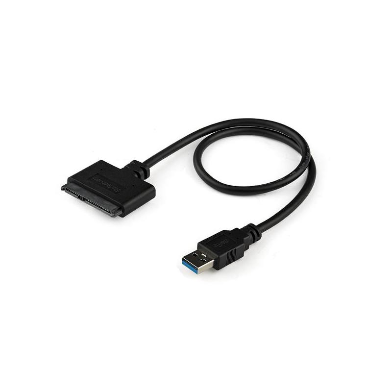 StarTech.com Câble SATA vers USB - Adaptateur de Disque Dur USB 3.0 vers 2.5" SATA III - Convertisseur Externe pour Transfert de Données SSD/HDD