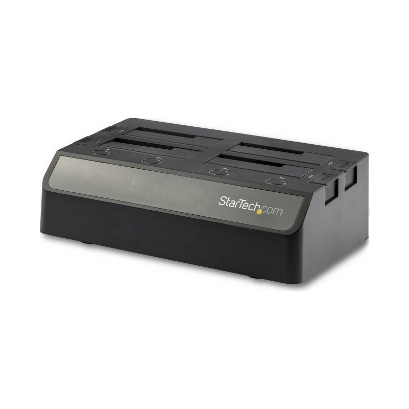 StarTech.com 4-Bay USB to SATA Hard Drive Docking Station, USB 10Gbps, External 2.5" & 3.5" SSD / HDD Dock, SATA III, Hot-Swap Hard Drive Bay, Top-Loading