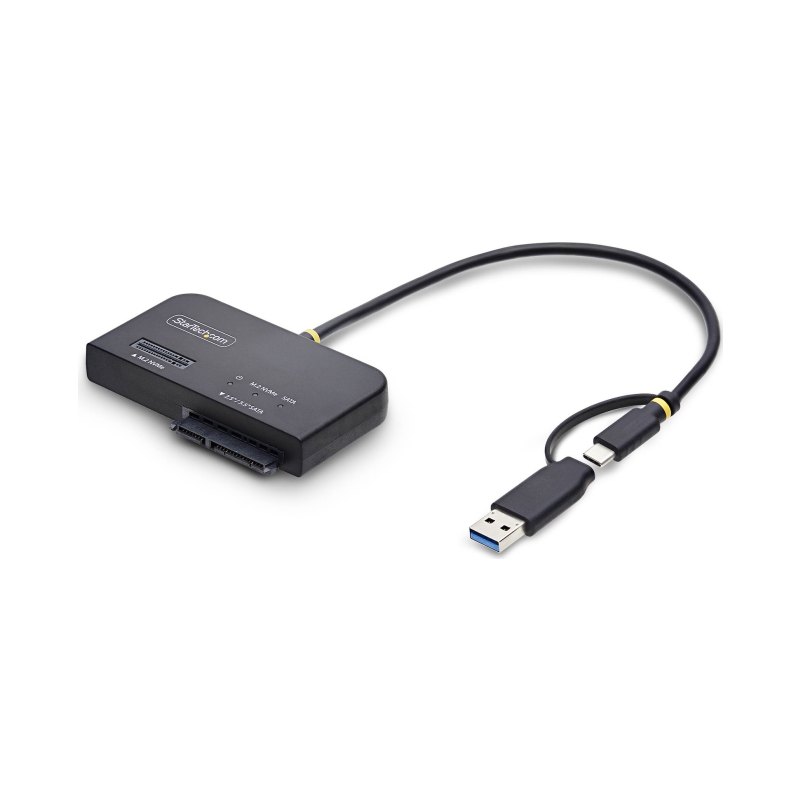 StarTech.com Adaptateur USB-C/USB-A vers M.2 NVMe et SATA 2,5"/3,5", 10 Gbps, Lecteur de Disque dur SSD Externe Sans Outil, B+M/M-Key