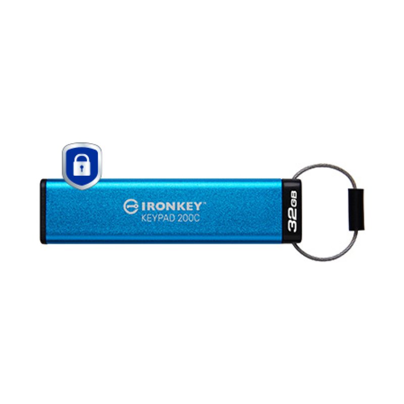 Kingston Technology IronKey 32GB USB-C Keypad 200C, FIPS 140-3 Lvl 3 AES-256