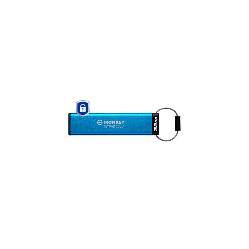 Kingston Technology IronKey Keypad 200C USB-C de 32 Go, FIPS 140-3 niveau 3 AES-256