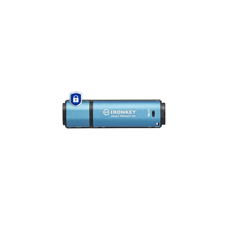 Kingston Technology IronKey 16Go Vault Privacy 50 chiffrée AES-256, FIPS 197