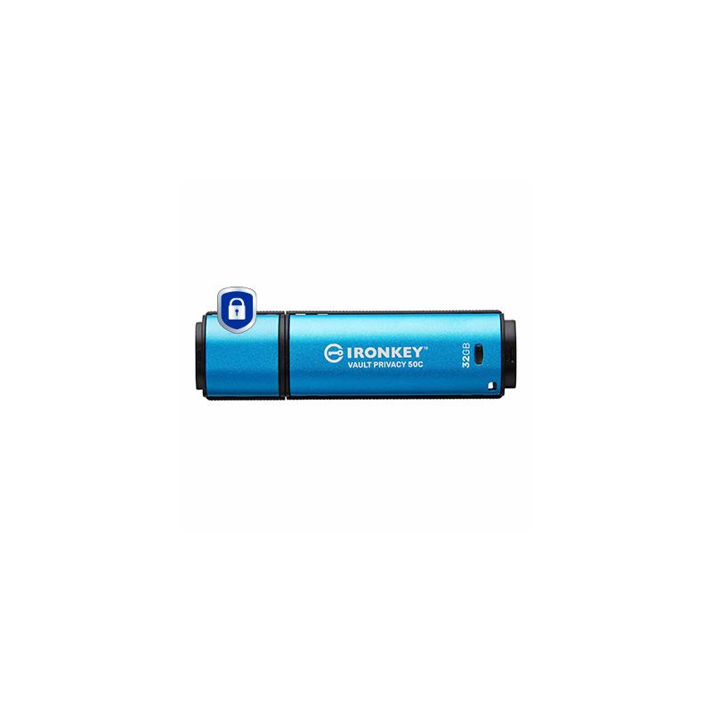 Kingston Technology IronKey 32Go USB-C Vault Privacy 50C chiffrée AES-256, FIPS 197