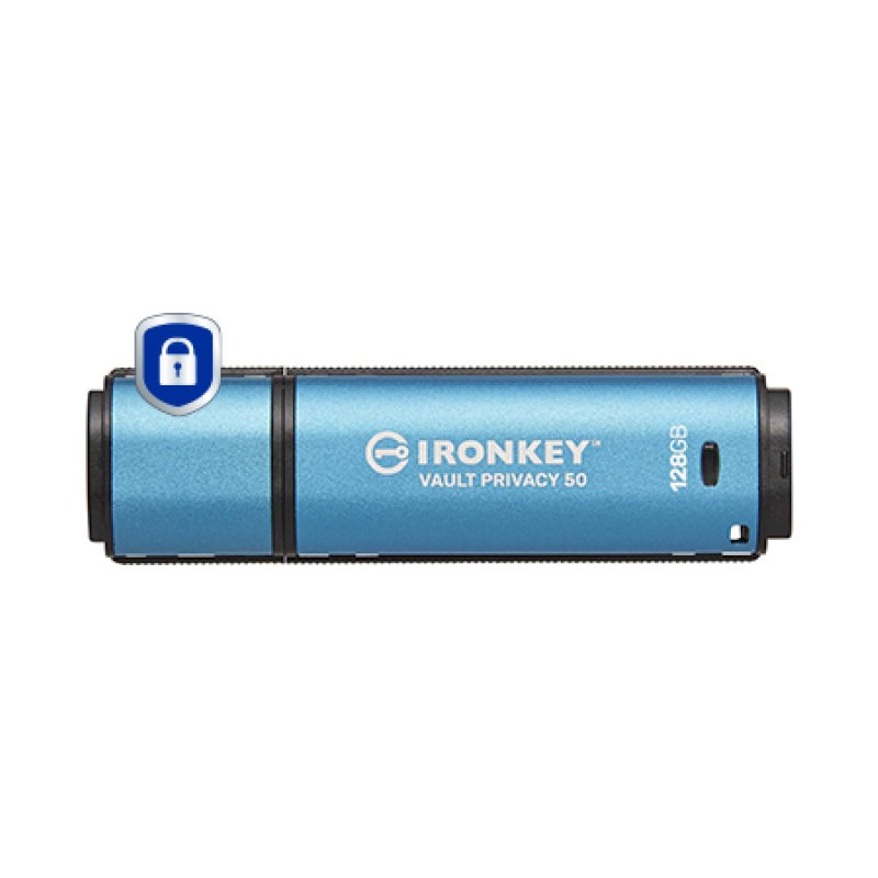 Kingston Technology IronKey 128GB Vault Privacy 50 AES-256 Encrypted, FIPS 197
