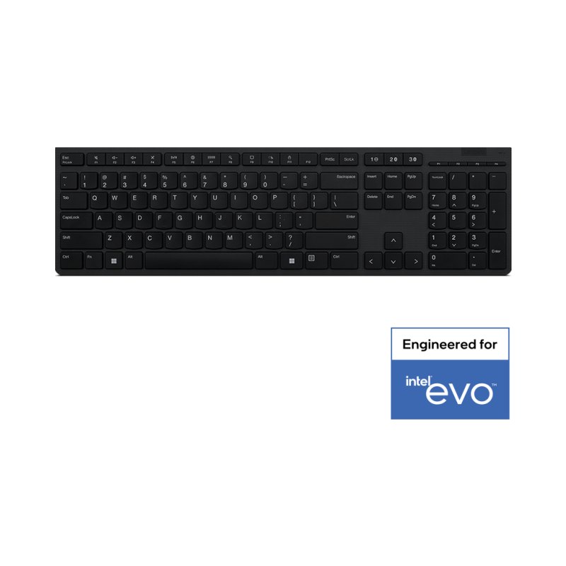 Lenovo 4Y41K04031 keyboard Office RF Wireless + Bluetooth US English Grey