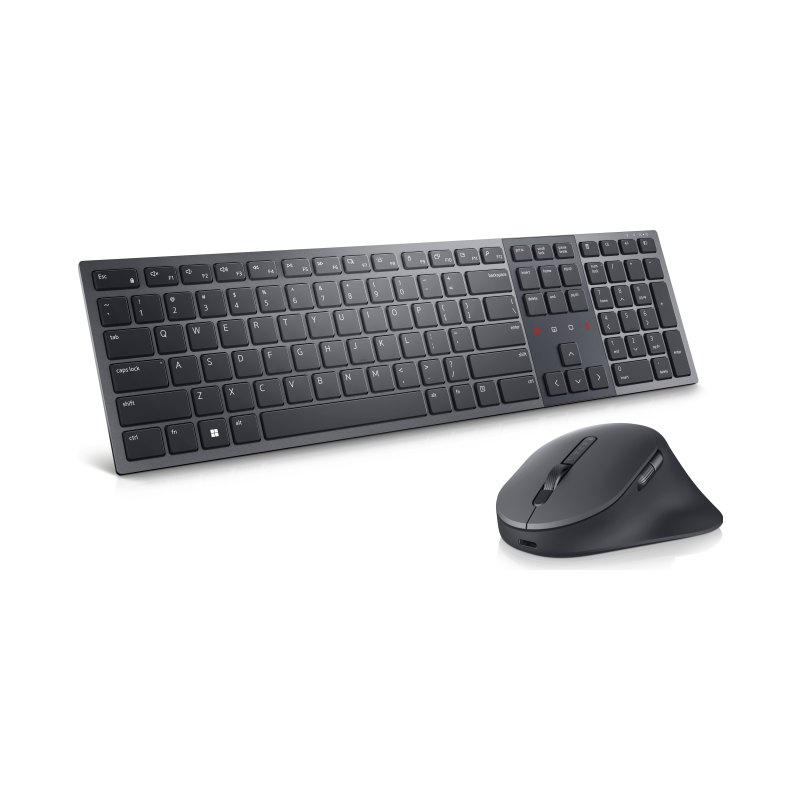 DELL KM900 keyboard Mouse included Office RF Wireless + Bluetooth QWERTY US English Graphite