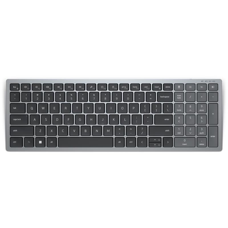 DELL KB740 clavier Bureau RF sans fil + Bluetooth Canadien Gris, Noir