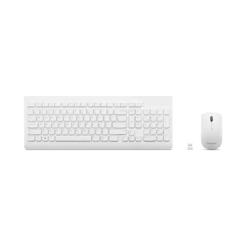 Lenovo GX30W75336 keyboard Mouse included Universal USB + Bluetooth QWERTY White