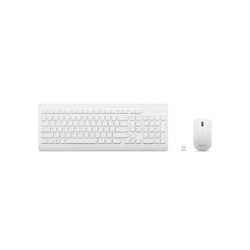 Lenovo GX30W75336 clavier Souris incluse Universel USB + Bluetooth QWERTY Blanc