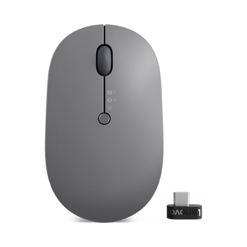 Lenovo Go Multi-Device mouse Office Ambidextrous RF Wireless + Bluetooth Optical 2400 DPI