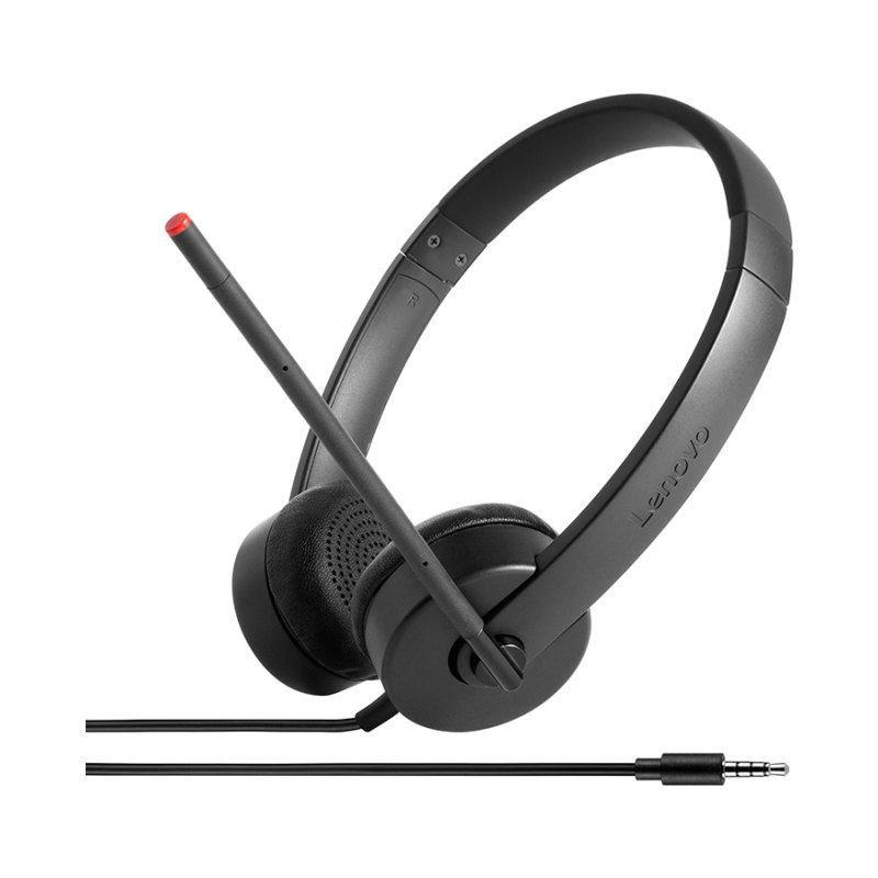 Lenovo Stereo Analog Headset Wired Head-band Office/Call center Black