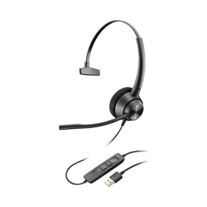 HP Poly EncorePro 310 Monaural USB-A Headset TAA