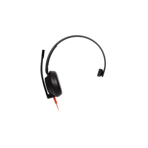 HP Poly Blackwire 5210 Monaural USB-C Headset +3.5mm Plug +USB-C/A Adapter