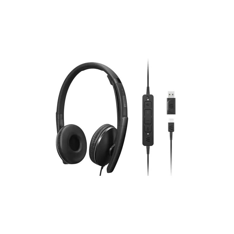 Lenovo 4XD1M45627 casque Avec fil Arceau USB Type-C Noir