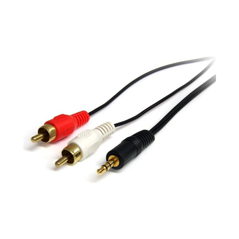StarTech.com 3 ft Stereo Audio Cable - 3.5mm Male to 2x RCA Male