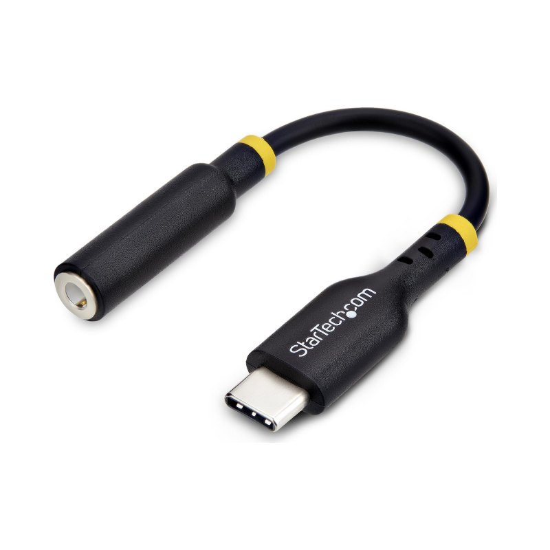 StarTech.com Adaptateur Audio 12,7 cm USB-C vers Jack 3,5mm TRRS pour Casque/Écoute, Clé Auxiliaire USB-C, Convertisseur Numérique 32 bits, Prise en Charge USB-C/Thunderbolt, PC/Téléphone/Tablette
