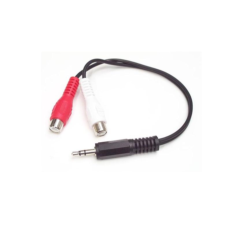 StarTech.com Câble adaptateur audio Mini-Jack 3,5 mm mâle vers 2x RCA femelle - 15 cm