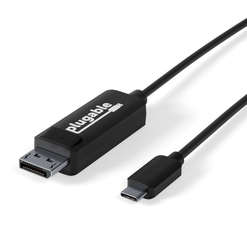 Plugable Technologies USBC-DP câble vidéo et adaptateur 1,8 m USB Type-C DisplayPort Noir