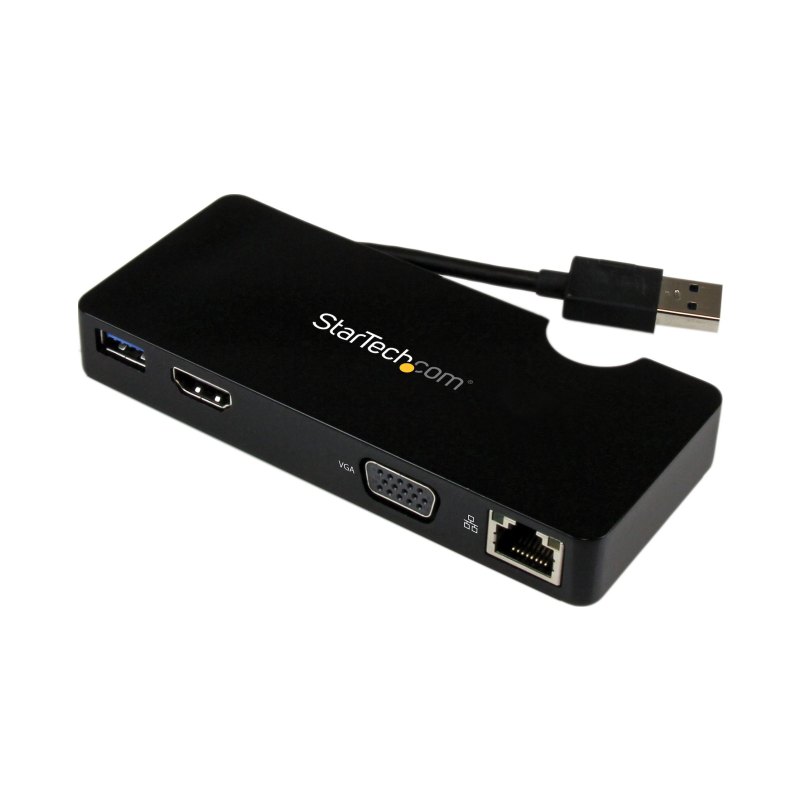 StarTech.com Travel Docking Station for Laptops - HDMI or VGA - USB 3.0