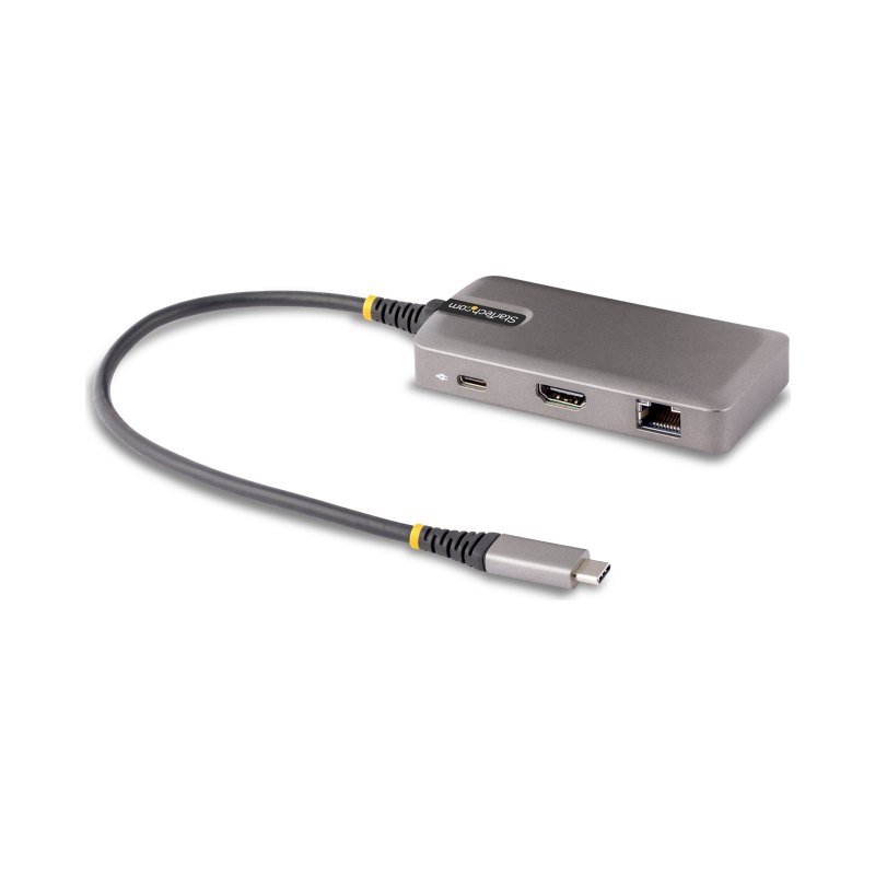 StarTech.com USB-C Multiport Adapter, 4K 60Hz HDMI, HDR - 2-Port 5Gbps USB 3.0 Hub, 100W Power Delivery Pass-Through, GbE, USB Type C Mini Docking Station, Windows/macOS/ChromeOS