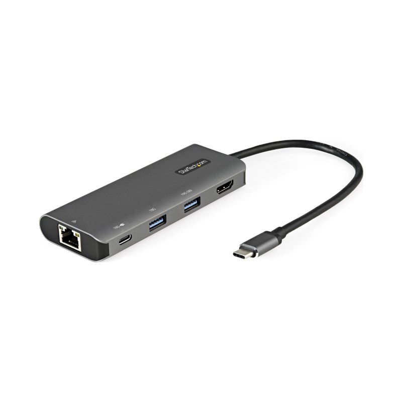 StarTech.com USB C Multiport Adapter - 10Gbps USB Type-C Mini Dock with 4K 30Hz HDMI - 100W Power Delivery Passthrough - 3-Port USB Hub, GbE - USB 3.1/3.2 Gen 2 Laptop Dock - 10" Cable