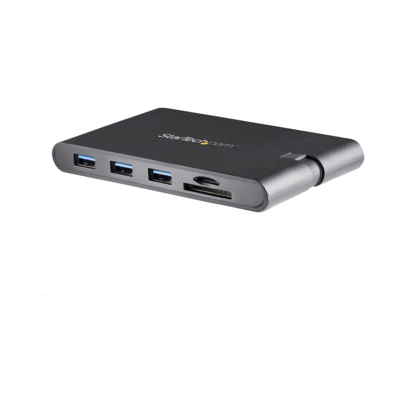 StarTech.com USB C Multiport Adapter - USB Type-C Mini Dock with HDMI 4K or VGA 1080p Video - 100W Power Delivery Passthrough, 3-port USB 3.0 Hub, GbE, SD & MicroSD - Laptop Travel Dock