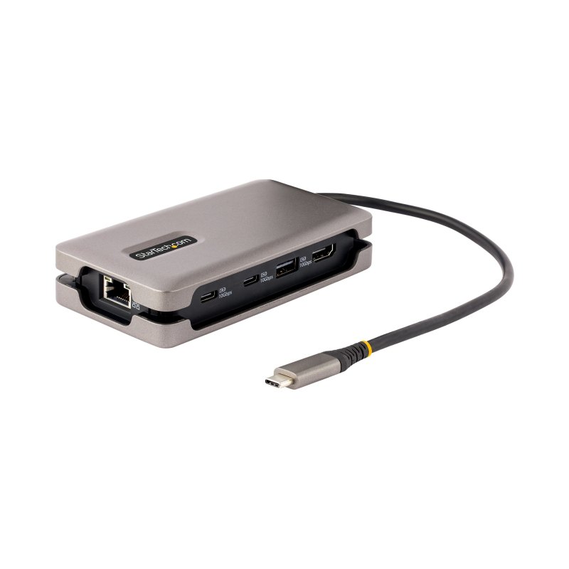 StarTech.com USB-C Multiport Adapter, 4K 60Hz HDMI 2.0b, HDR, USB 3.2 Gen 2 10Gbps Hub (2xUSB-C, 1xUSB-A), 100W PD Pass-Through, Mini Travel Dock, 12"/30cm Cable, Laptop Docking Station