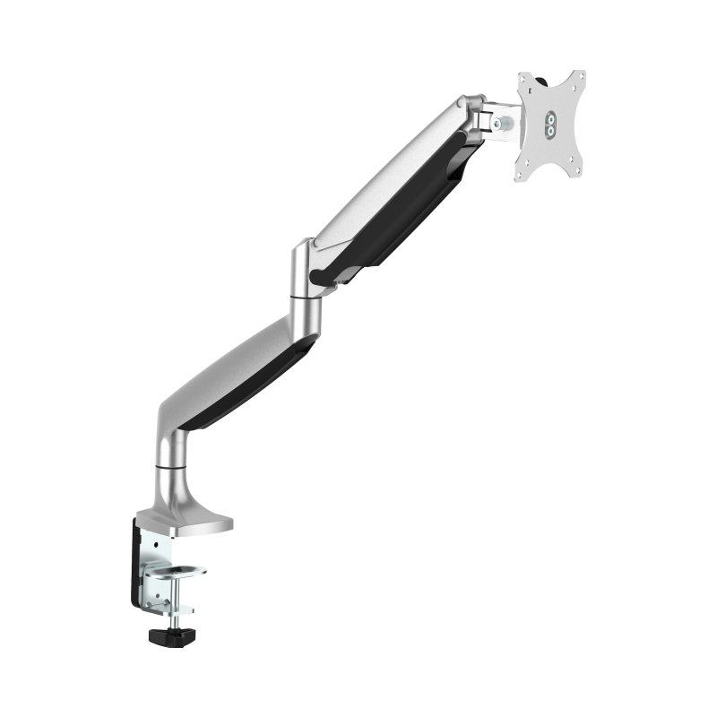 StarTech.com Bras de Moniteur de Bureau - Bras de Moniteur VESA Ergonomique à Usage Intensif - Écran Simple de 32" (9kg) - Mouvement Complet, Réglable en Hauteur, Articulé - Aluminium - Pince en C/Anneau - Argenté