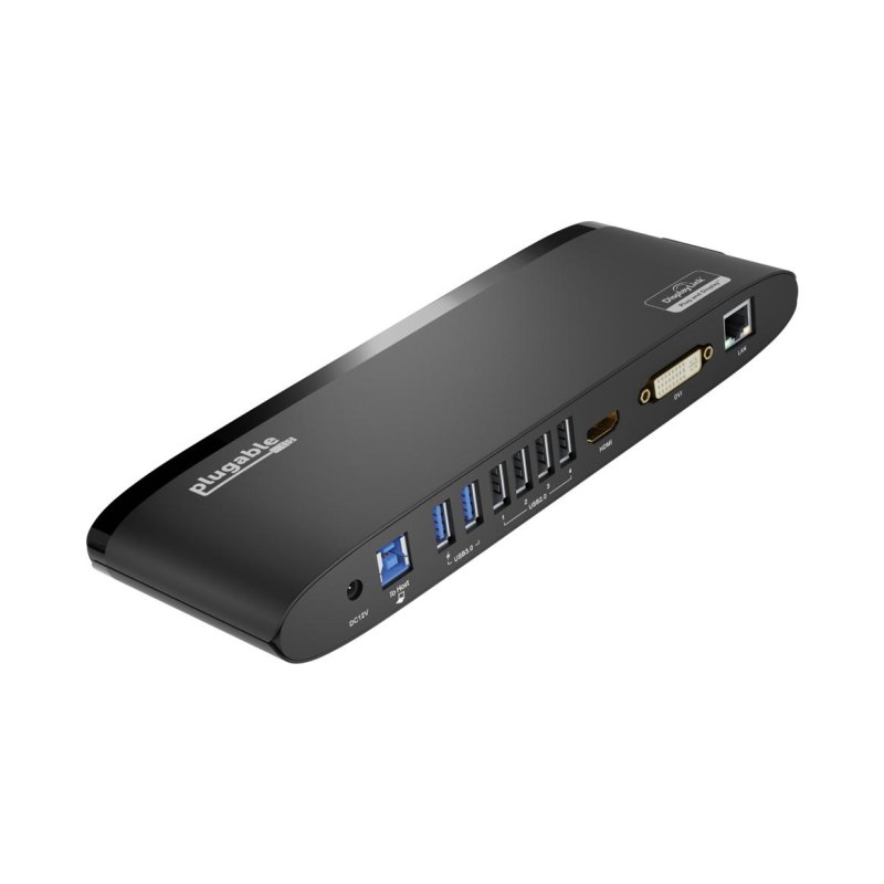 Plugable Technologies UD-3900H laptop dock/port replicator Docking USB 3.2 Gen 1 (3.1 Gen 1) Type-A Black