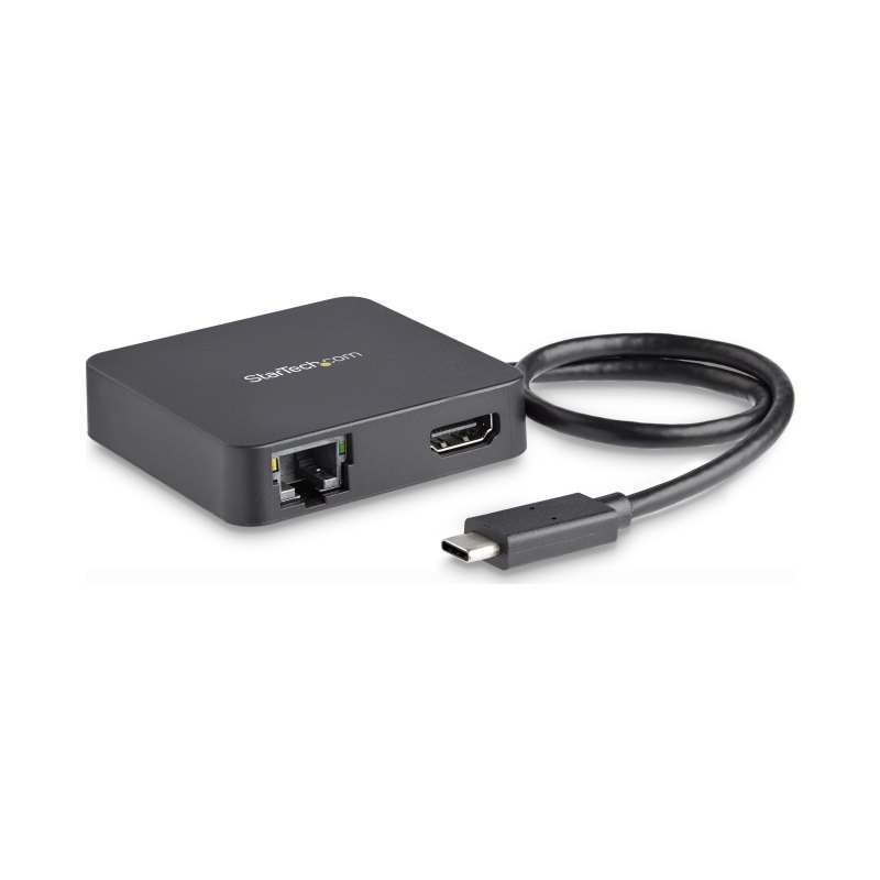 StarTech.com USB C Multiport Adapter - Portable USB-C Mini Dock 4K HDMI Video - Gigabit Ethernet, USB 3.0 Hub (1x USB-A 1x USB-C) - USB Type-C Multiport Adapter - Thunderbolt 3 Compatible