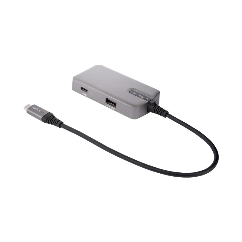 StarTech.com USB C Multiport Adapter - USB-C to 4K 60Hz HDMI 2.0, 100W Power Delivery Pass-through - 3-Port 10Gbps USB Hub - Portable USB Type-C Mini Docking Station - 10" (25cm) Cable