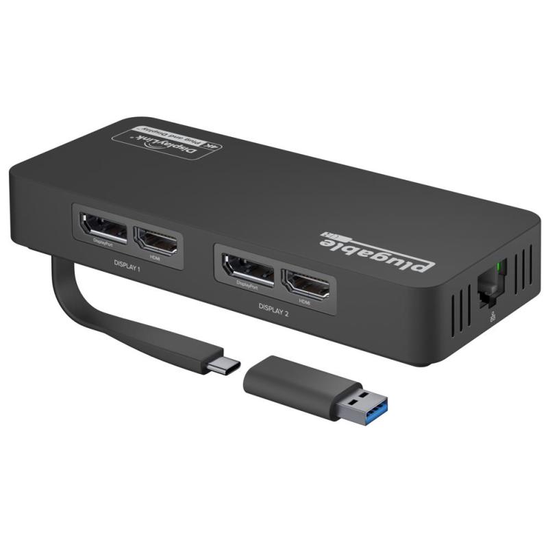 Plugable Technologies USBC-6950UE station d'accueil Avec fil USB 3.2 Gen 1 (3.1 Gen 1) Type-C Noir