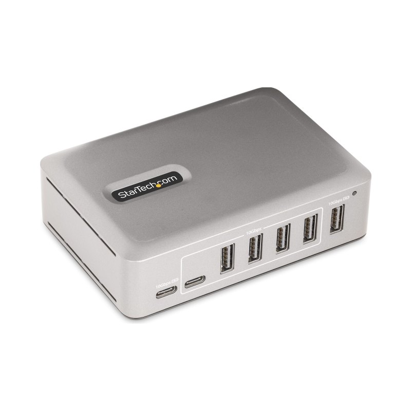 StarTech.com Hub USB-C à 7 Ports - 5x USB-A et 2x USB-C - Hub USB Type-C Auto-Alimenté avec Bloc d'Alimentation 65W - USB 3.1 10Gbps - Hub USB avec Câble de Verrouillage Certifié USB-IF de 91cm - Splitter USB C