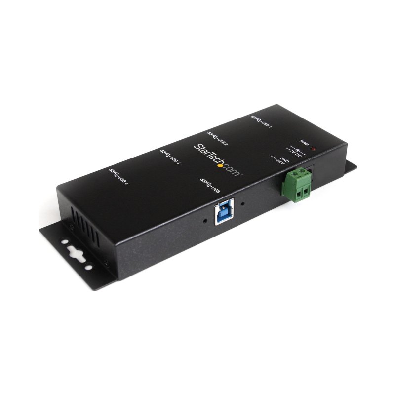 StarTech.com Hub USB 3.0 4 Ports - 5Gbps - Hub USB-A Industriel en Métal - Hub de Données USB Montable au Mur ou sur le Bureau - Hub d'Extension USB Conforme TAA