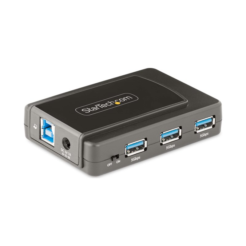 StarTech.com 7-Port USB Hub - USB 3.0 5Gbps - USB-A to 7x USB-A - Compact Self Powered USB-A Hub w/ 35W Power Supply - Desktop/Laptop USB Hub - USB Expansion Hub