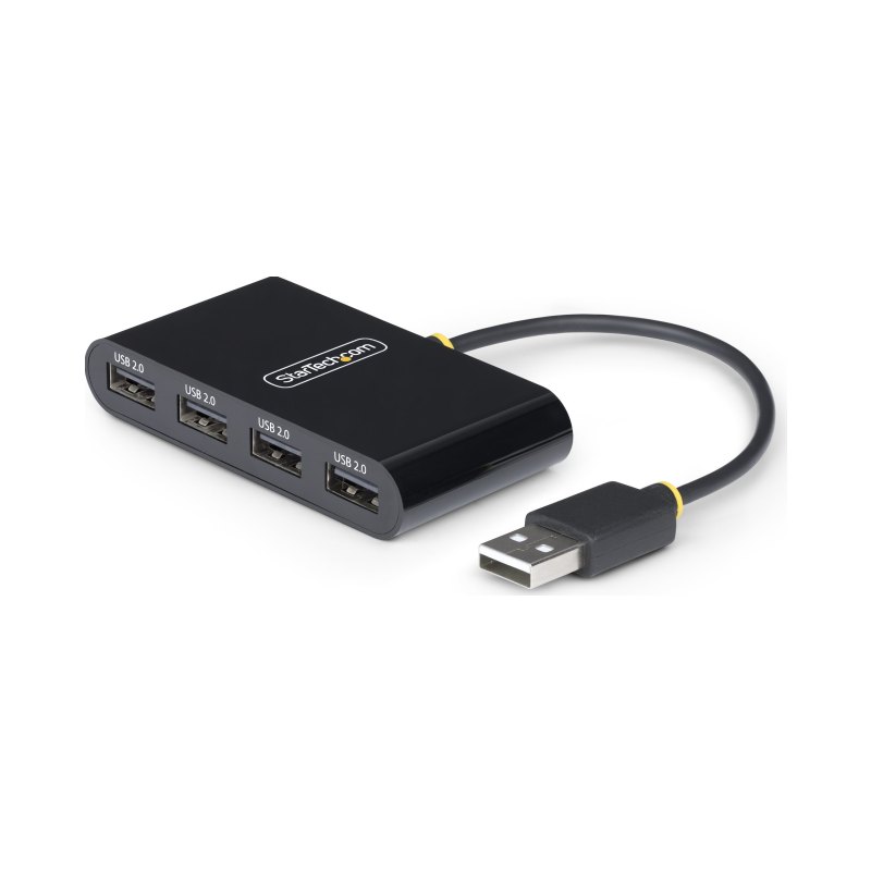 StarTech.com Hub USB 2.0 à Ports, Alimentation par Bus USB, Petit Hub USB de Voyage, Répartiteur USB 2.0, Hub USB Multi-Ports Portable, 480Mbps, Protection contre les sur-courants (OCP)