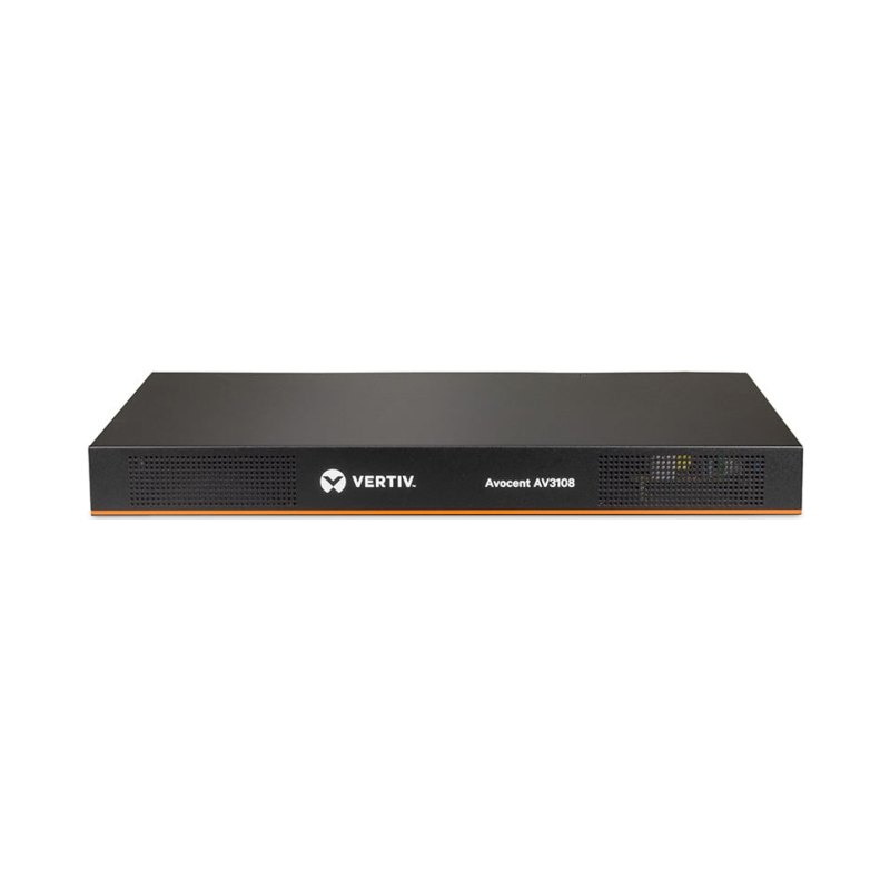 Vertiv Avocent AV3108-400 commutateur écran, clavier et souris Grille de montage Noir