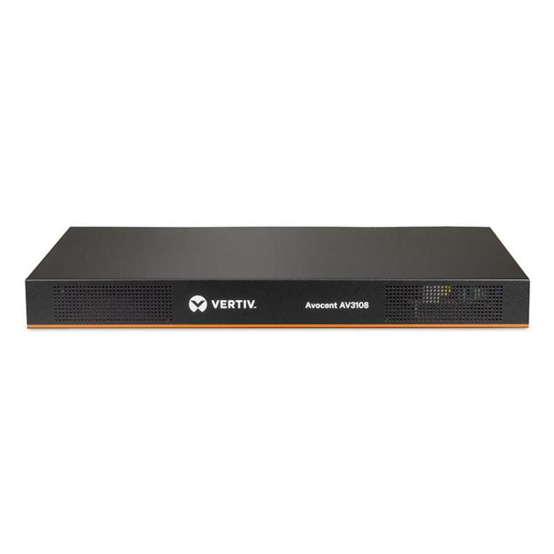 Vertiv Avocent AV3108-400 commutateur écran, clavier et souris Grille de montage Noir