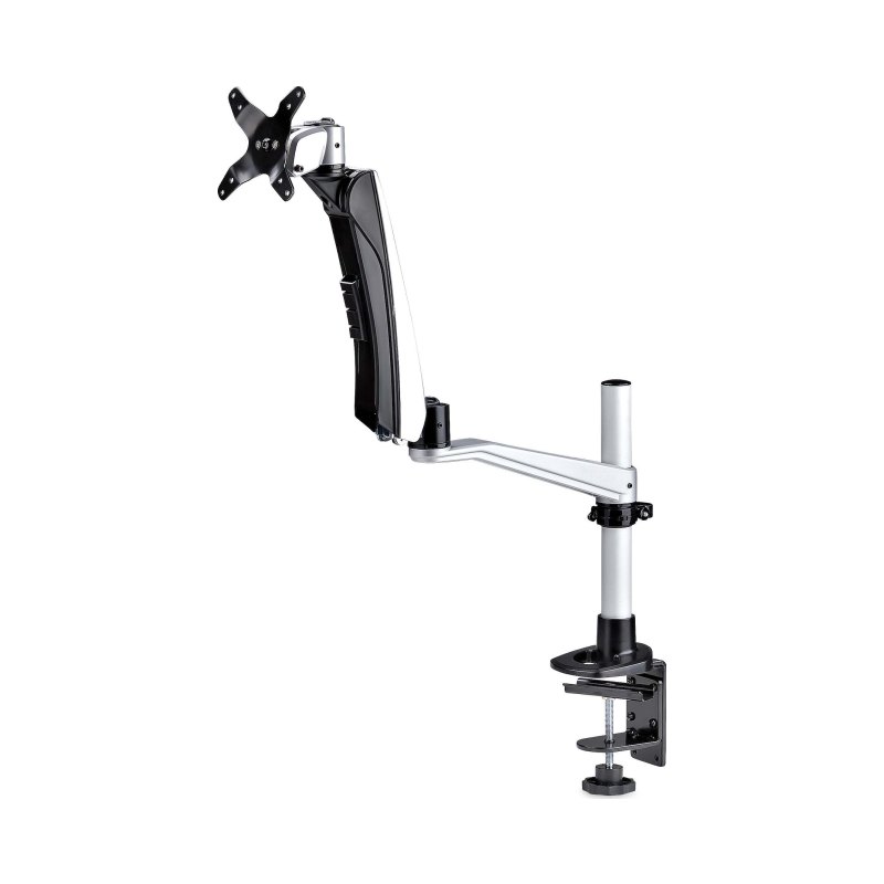 StarTech.com Support de Bureau pour Écran 27" 16:9 ou 30" 21:9 Ultrawide, VESA 75x75/100x100, Bras Articulé Réglable sans Outils, Pince en C/Passe-Fil, Bras pour Moniteur Assisté par Ressort