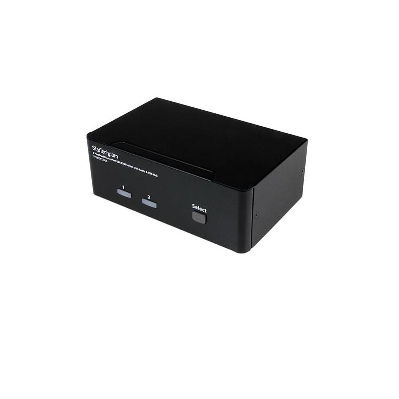 StarTech.com Commutateur KVM 2 ports DisplayPort, USB et audio - Switch KVM - 2560 x 1600