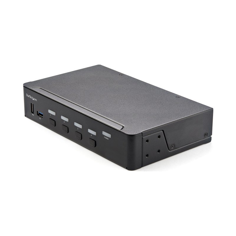 StarTech.com Commutateur KVM HDMI à 4 Ports - Moniteur Unique 4K 60Hz Ultra HDR - Commutateur KVM de Bureau HDMI 2.0 avec Hub USB 3.0 à 2 Ports (5Gbps) et 4x USB 2.0 HID, Audio - TAA
