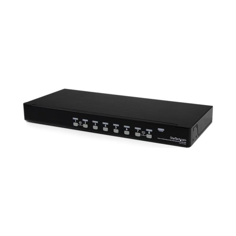 StarTech.com Switch KVM USB VGA à 8 ports avec OSD - Commutateur écran clavier souris à montage en rack 1U