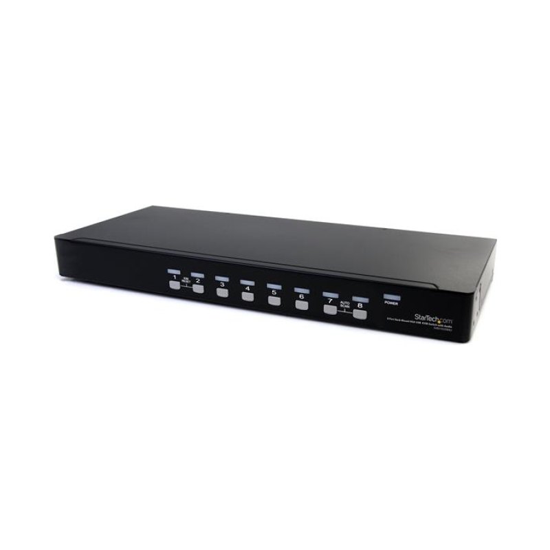 StarTech.com Commutateur USB VGA KVM 8 ports à montage sur rack avec audio (câbles audio inclus)